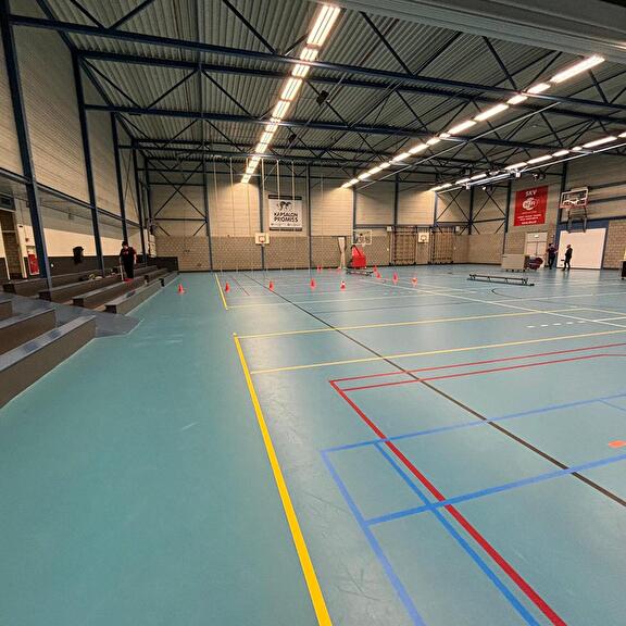 Renovatie sporthalvloer in Veendam